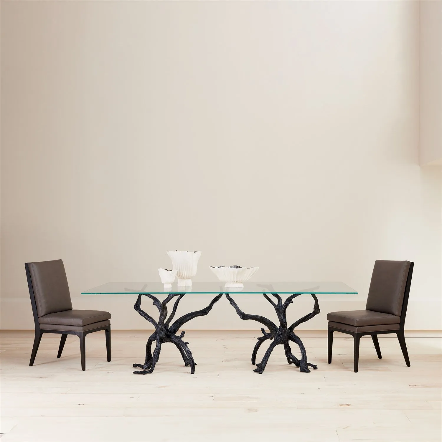 Abbott Dining Chair-Grey Leather