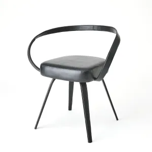 All Leather Chair-Black