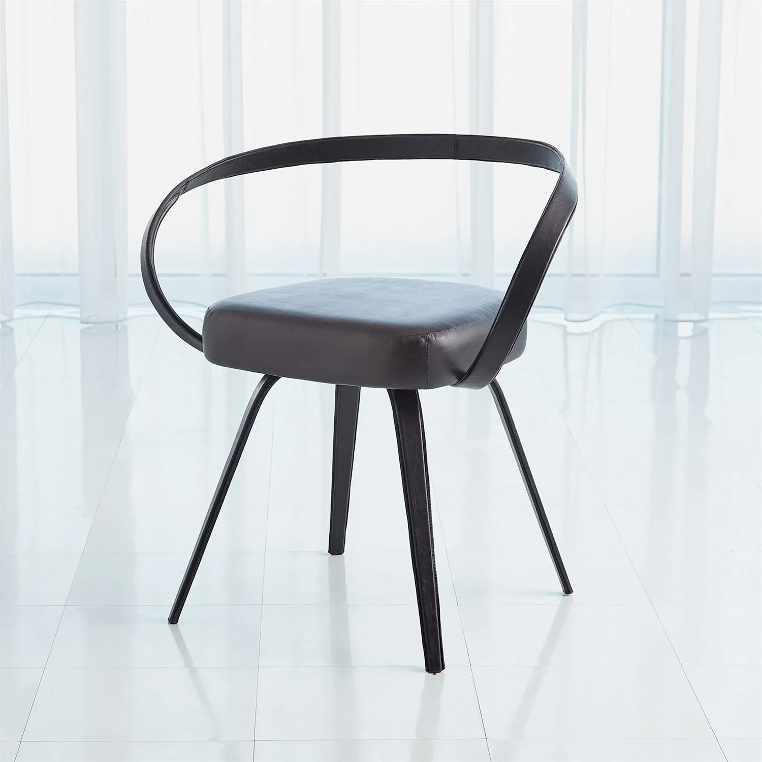 All Leather Chair-Black