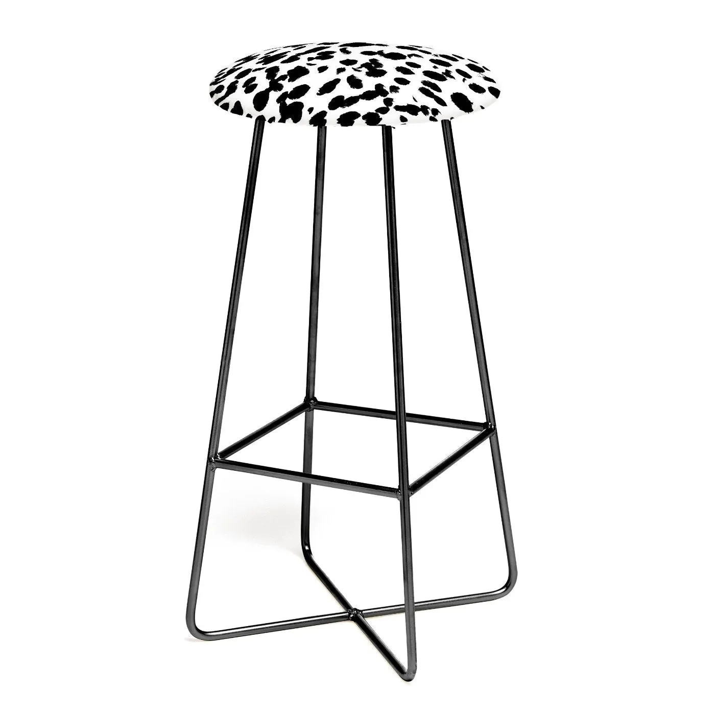 ANIMAL SPOT BLACK AND WHITE Bar Stool by Amy Sia