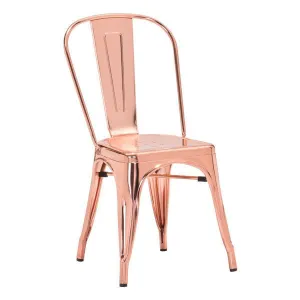 Anita Metal Chair Set of 2 ROSE GOLD