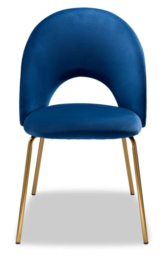 Aurora Side Chair - Blue, Gold