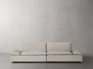 Bergen Two Piece Adjustable Arm Modular Sofa