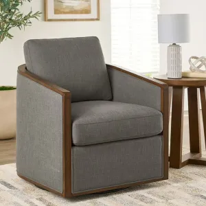Better Homes & Gardens BH443345W8170B1 Windsor Swivel Accent Chair, Gray