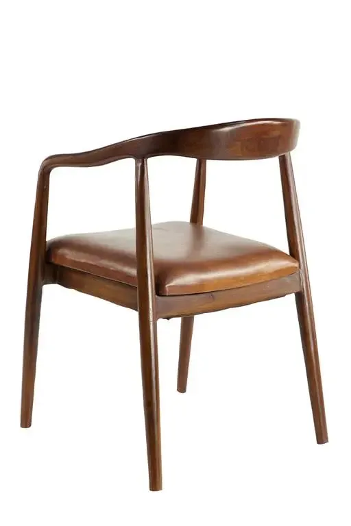 Brown Teak Wood Dining Chair