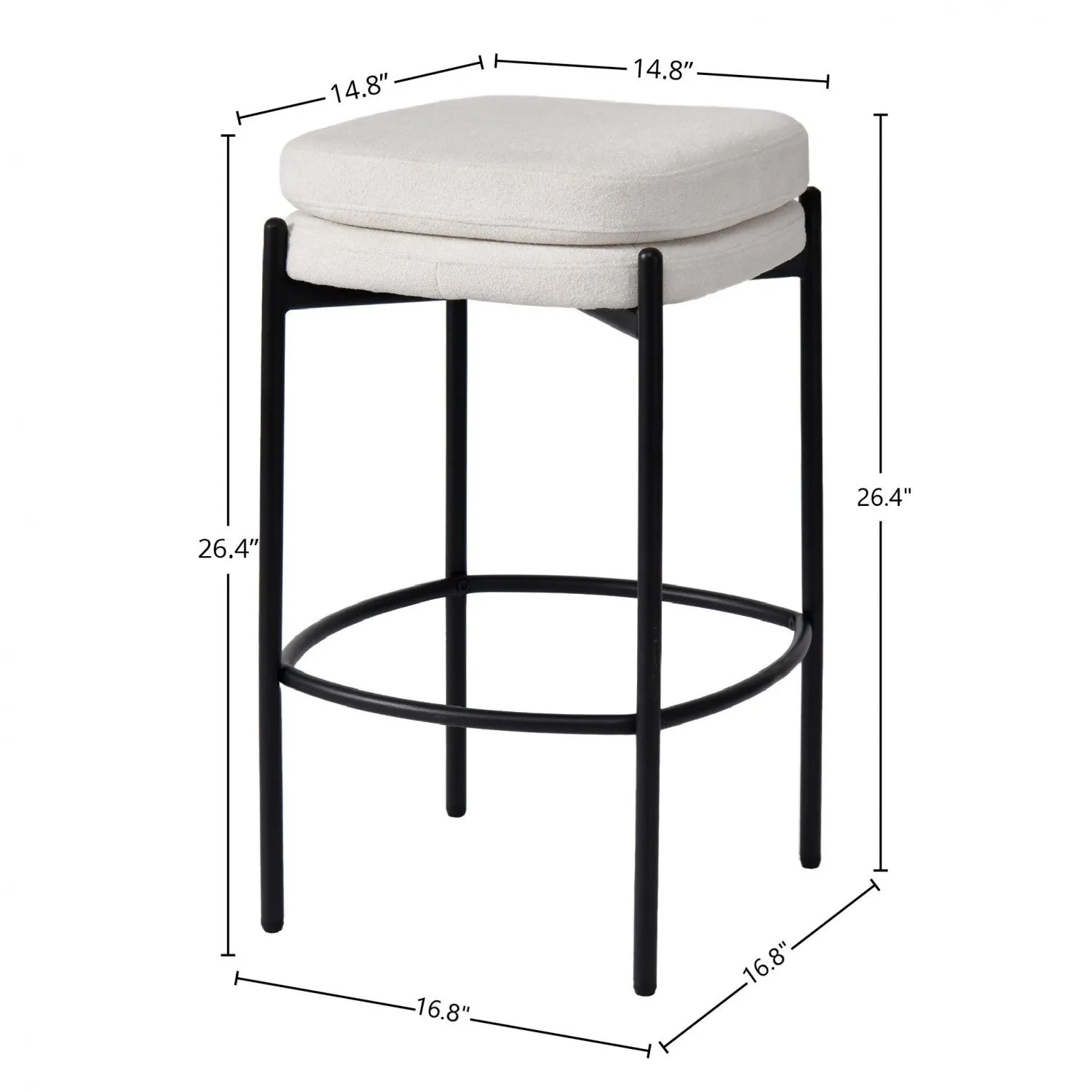 Caelen Counter Stool - Oatmeal - Set of Two