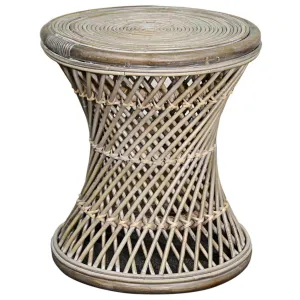 Calero Rattan Round Stool GRAY