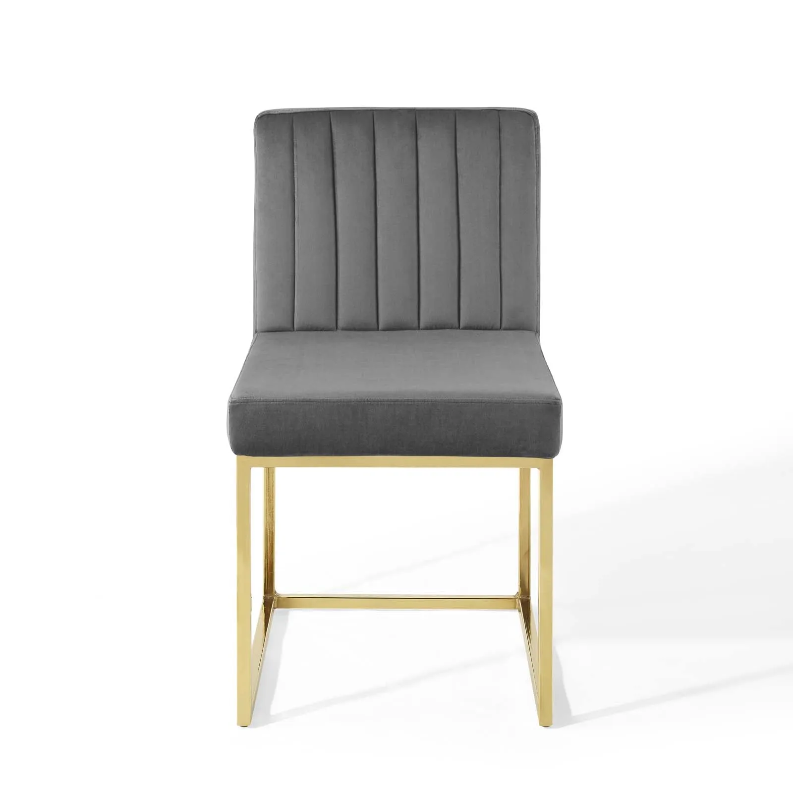 Carriage Channel Tufted Sled Base Performance Velvet Dining Chair by Modway