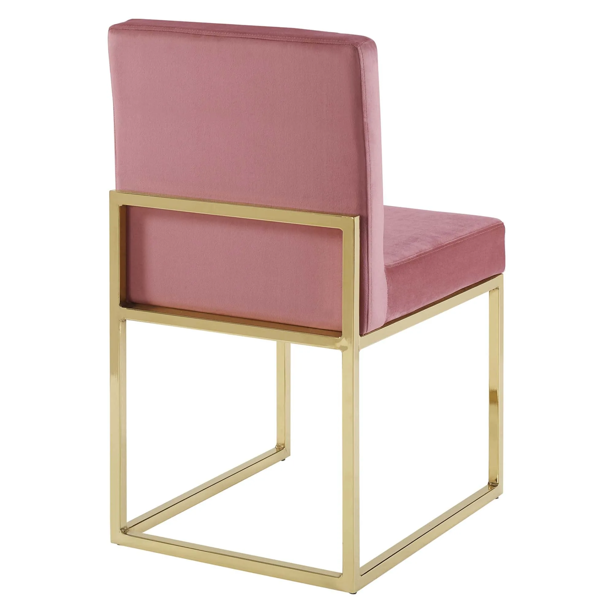Carriage Channel Tufted Sled Base Performance Velvet Dining Chair by Modway