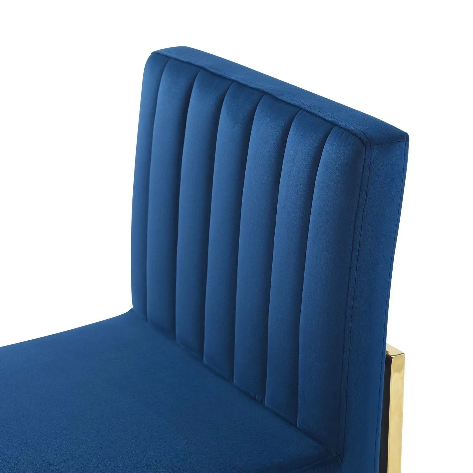 Carriage Channel Tufted Sled Base Performance Velvet Dining Chair by Modway