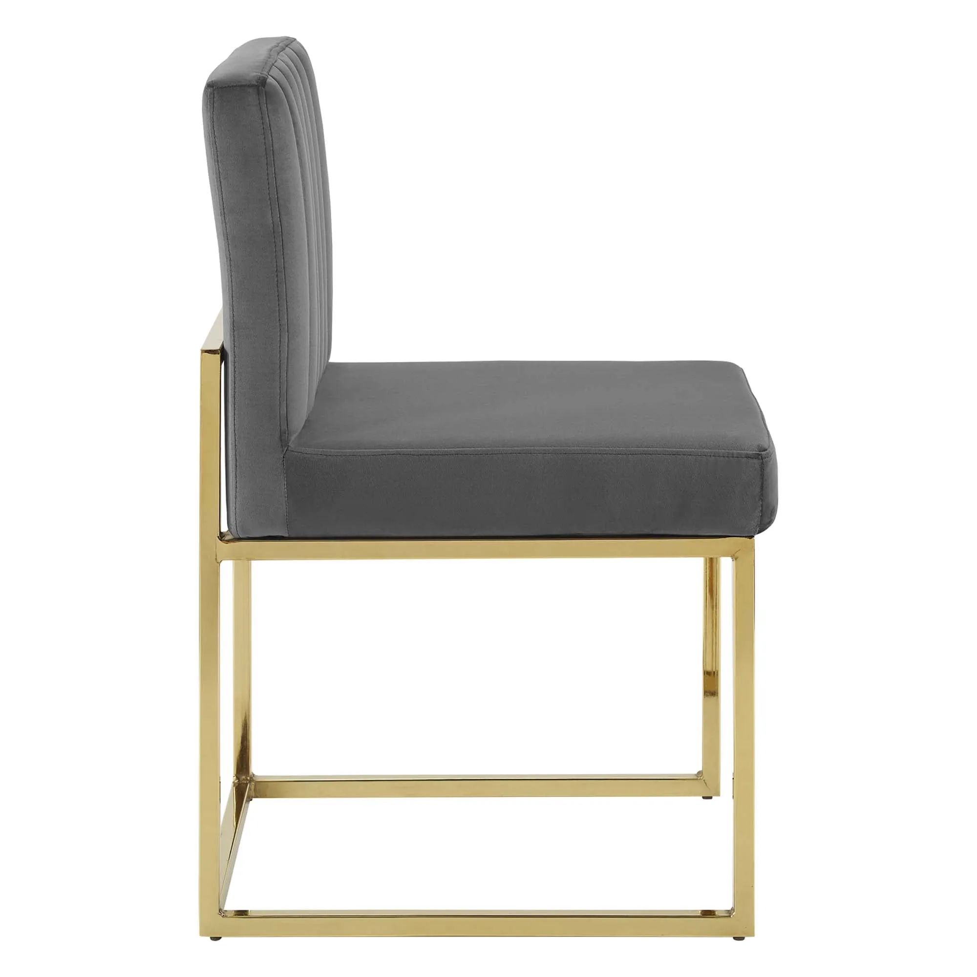 Carriage Channel Tufted Sled Base Performance Velvet Dining Chair by Modway