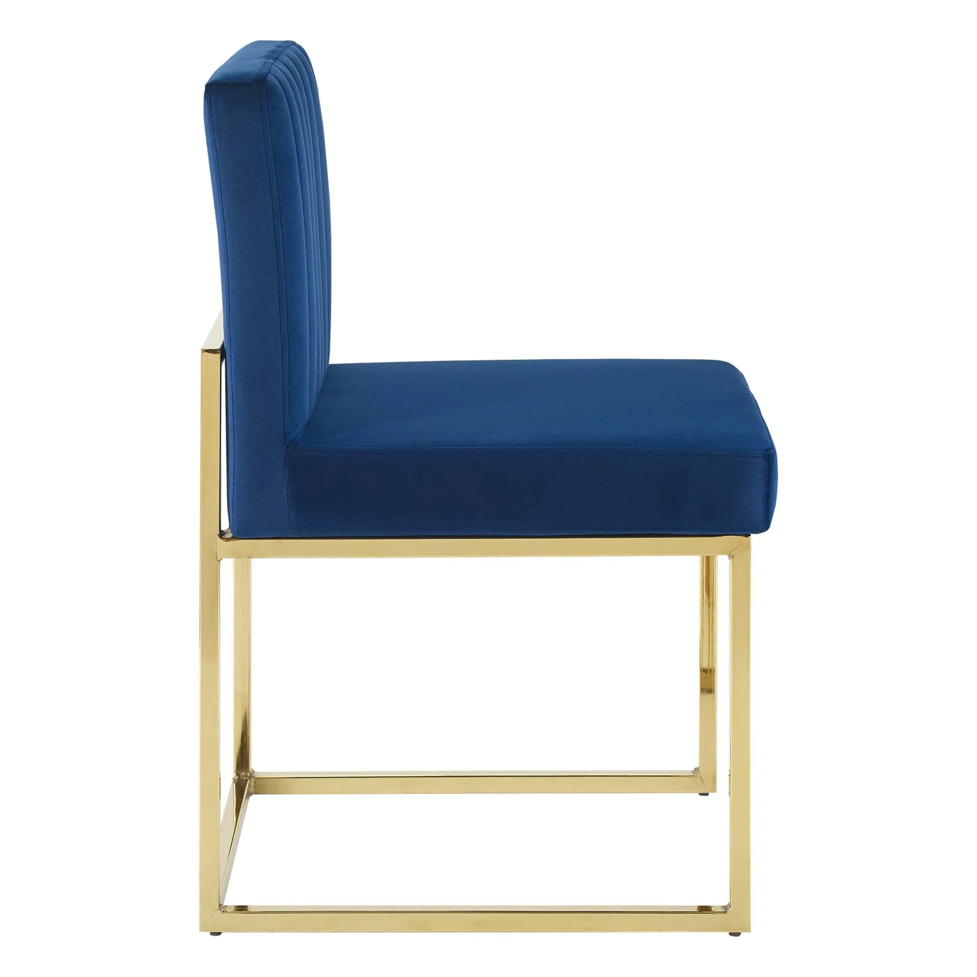 Carriage Channel Tufted Sled Base Performance Velvet Dining Chair by Modway