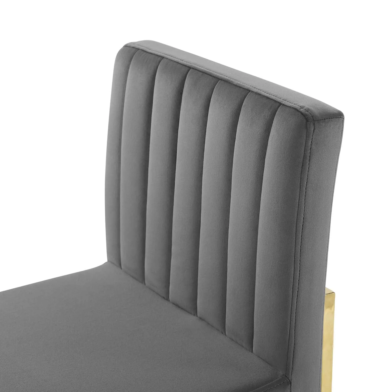 Carriage Channel Tufted Sled Base Performance Velvet Dining Chair by Modway