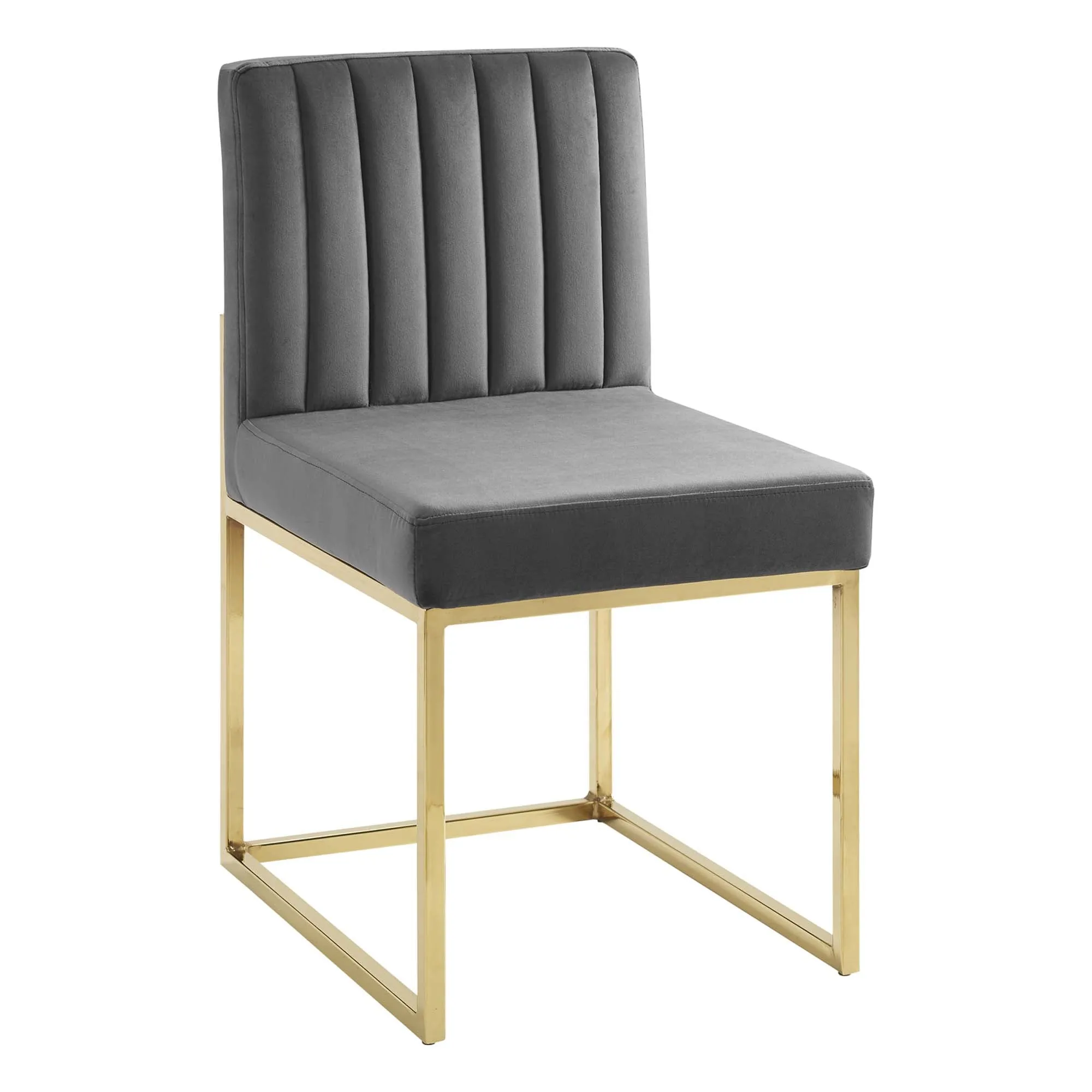 Carriage Channel Tufted Sled Base Performance Velvet Dining Chair by Modway