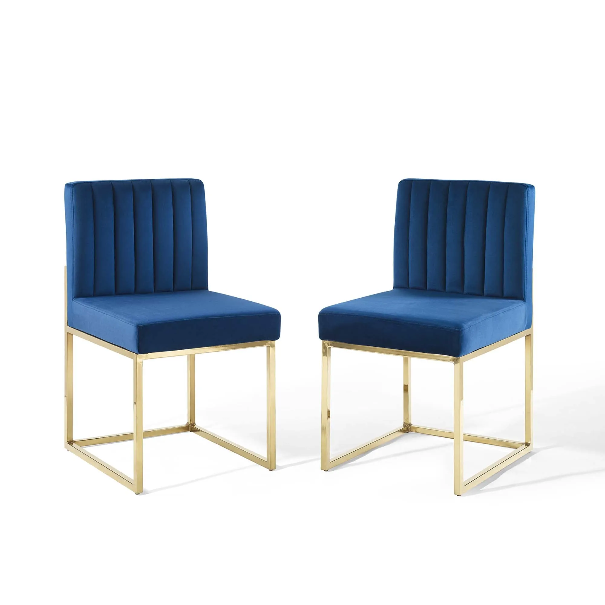 Carriage Performance Velvet Dining Chair Set of 2 by Modway