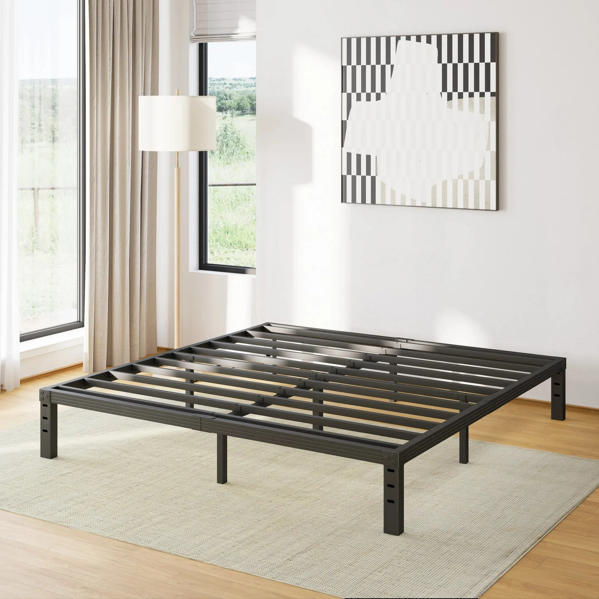 COMASACH 350X 12" Queen Bed Frame, Black