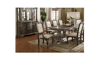 Crown Mark Kiera Beige/Grey Dining Arm Chair
