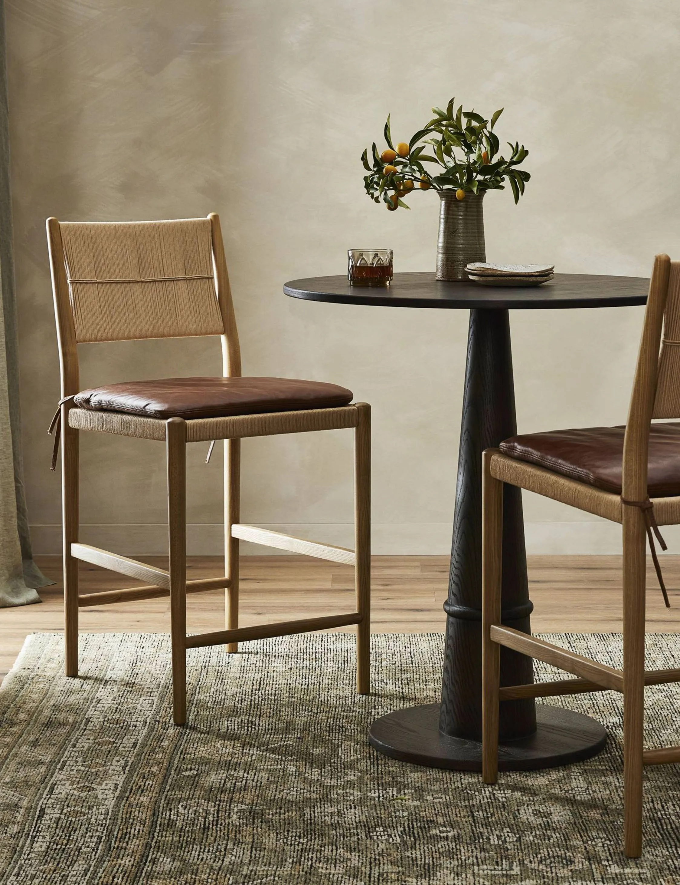 Dara Bar and Counter Stool by Amber Lewis x Four Hands
