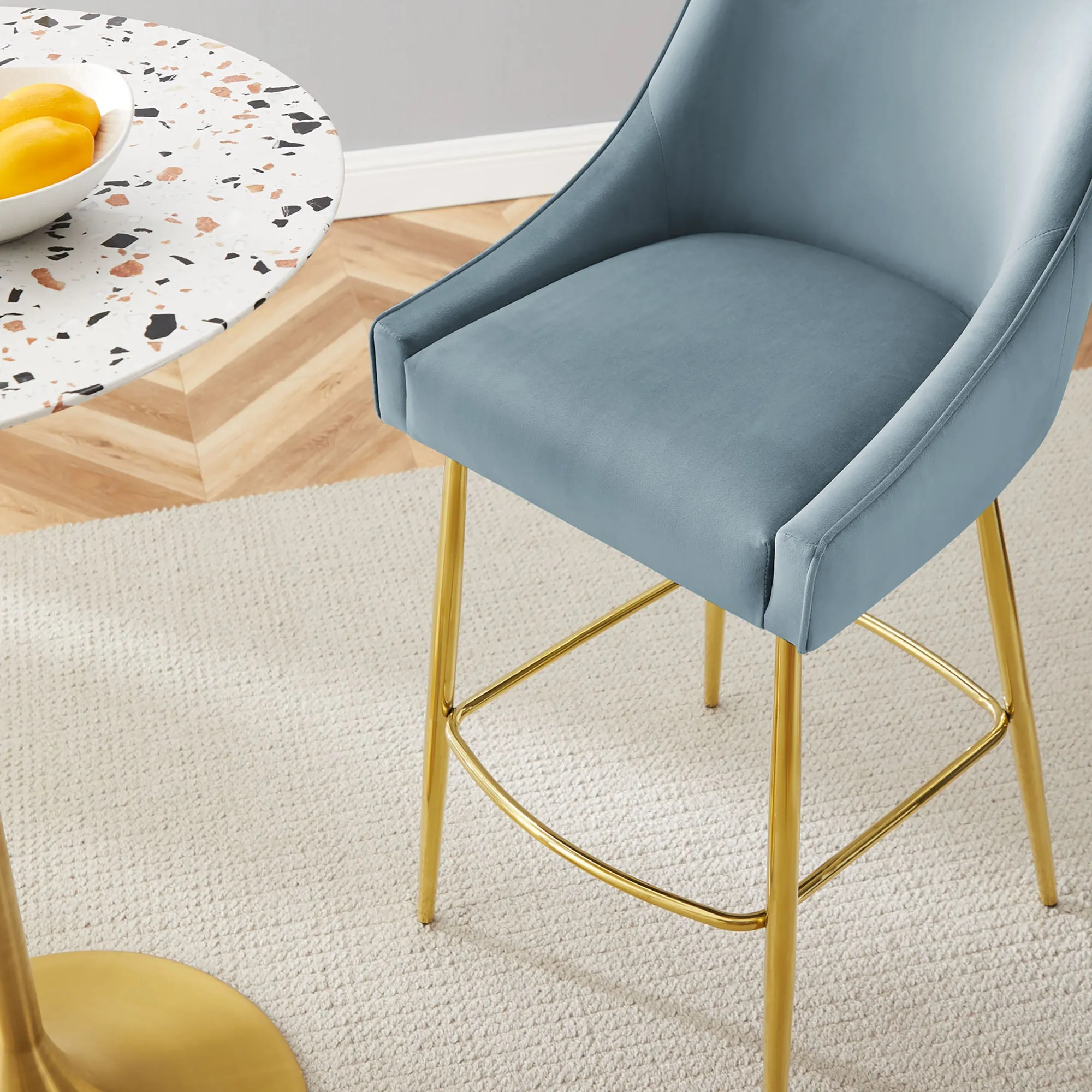 Discern Performance Velvet Bar Stool by Modway