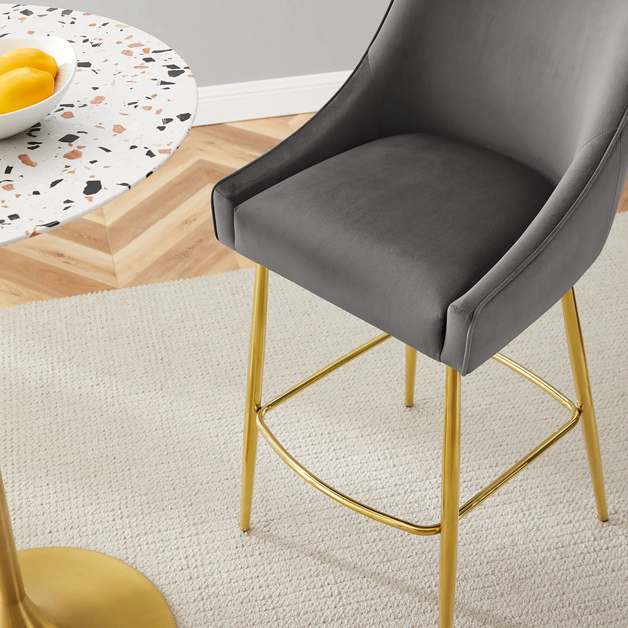 Discern Performance Velvet Bar Stool by Modway