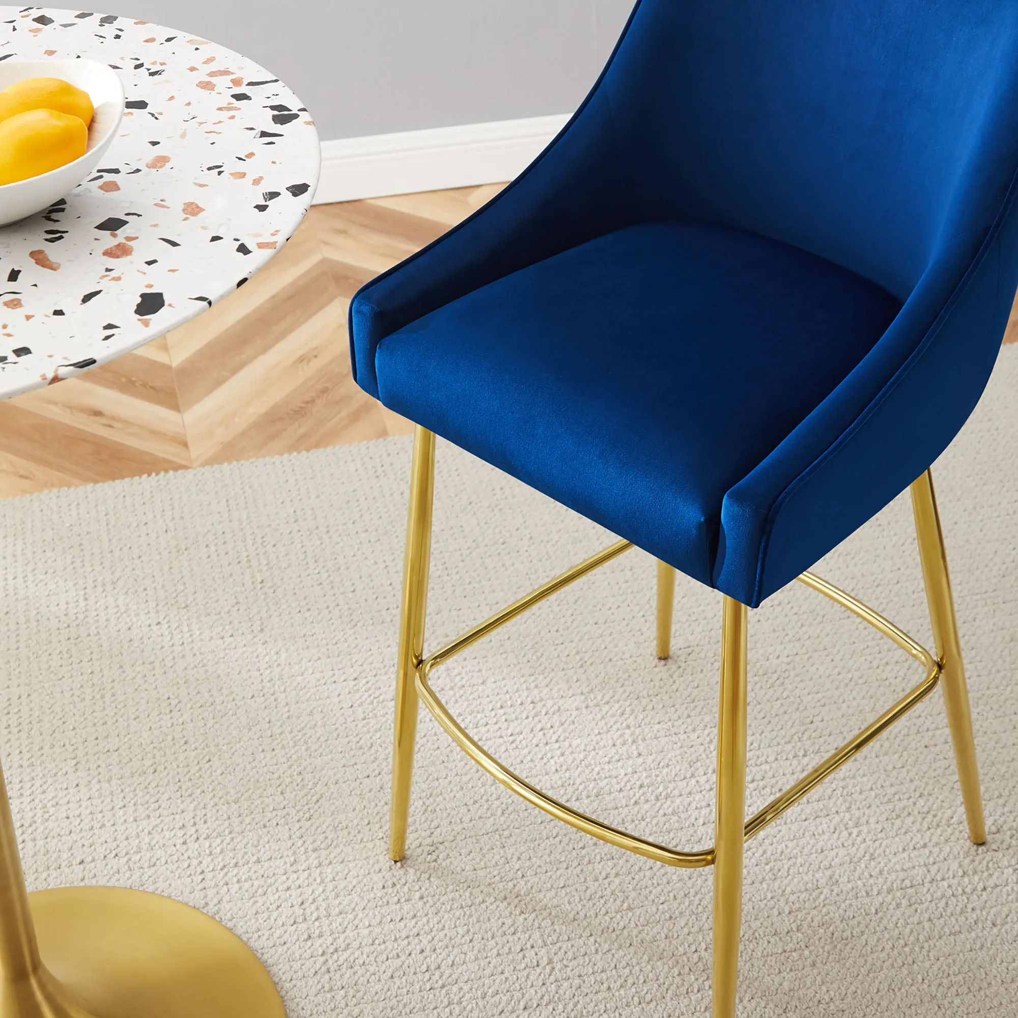Discern Performance Velvet Bar Stool by Modway