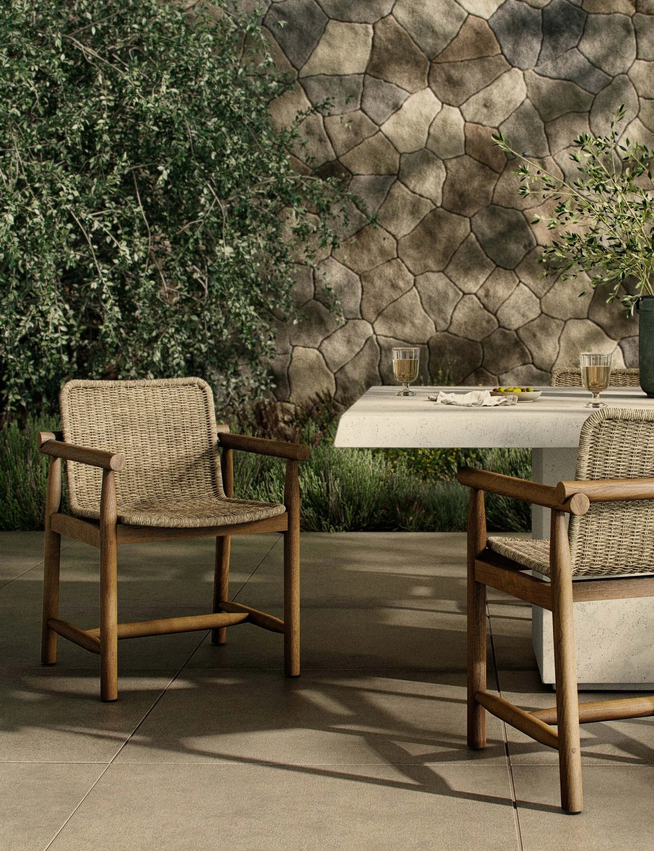 Dume Indoor / Outdoor Dining Arm Chair by Amber Lewis x Four Hands