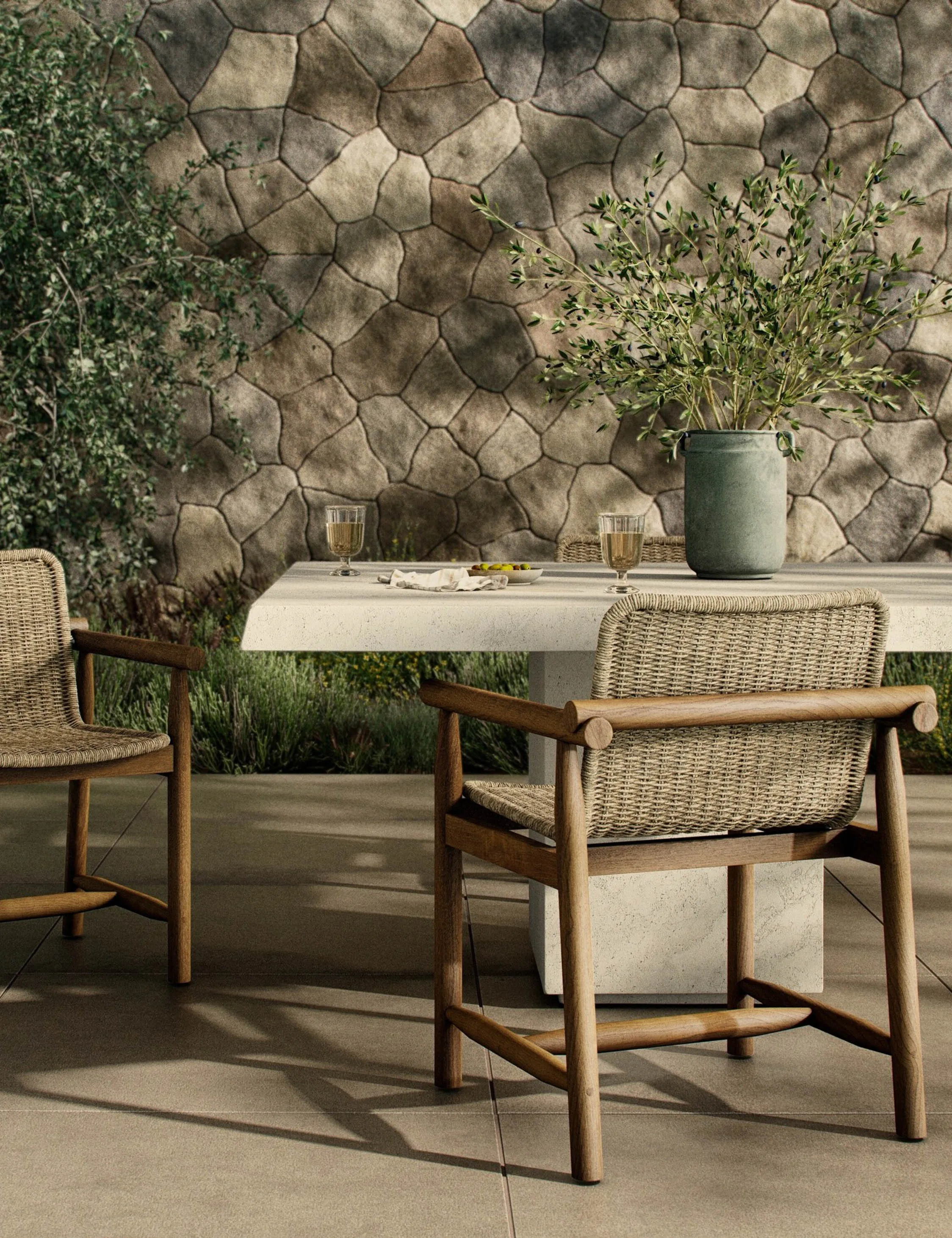 Dume Indoor / Outdoor Dining Arm Chair by Amber Lewis x Four Hands
