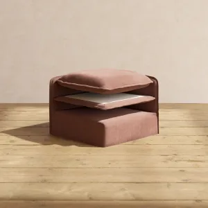 Elevate Comfort Layer Set for 2-Seater   Ottoman | Heirloom Velvet in Chestnut