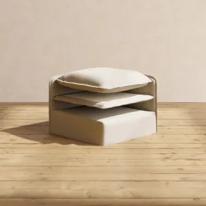 Elevate Comfort Layer Set for 4-Seater Sofa   Armchair Set | Luxury Velvet in Dune