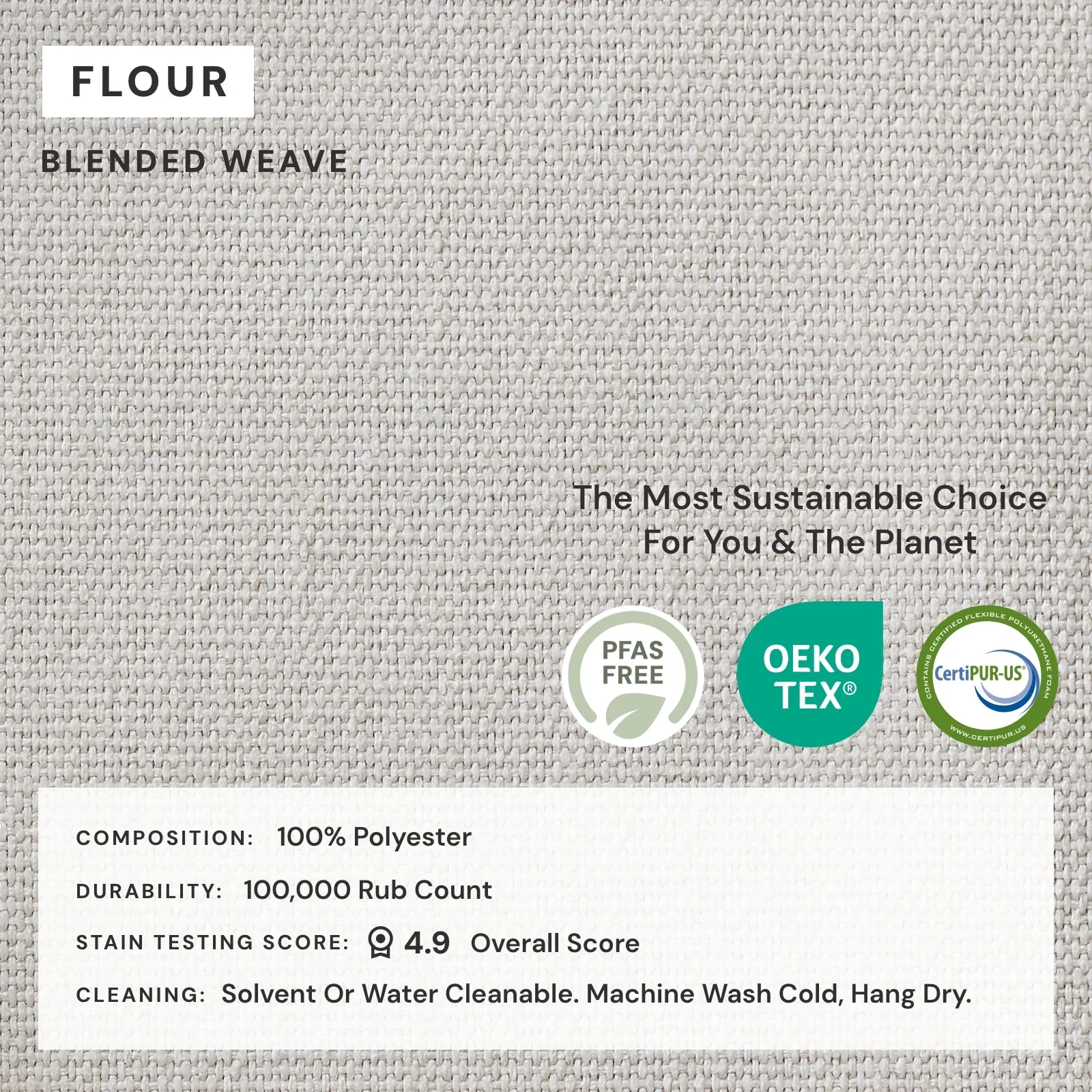 Elevate Comfort Layer Set for 6-Seater U-Sectional | Blended Weave in Flour