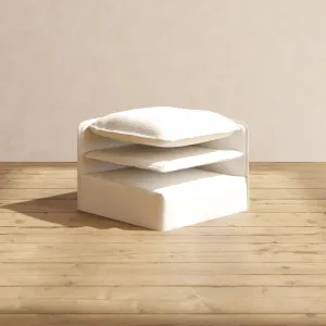 Elevate Comfort Layer Set for 7-Seater U-Sectional   Bench Ottoman | Knit Boucle in Mousse