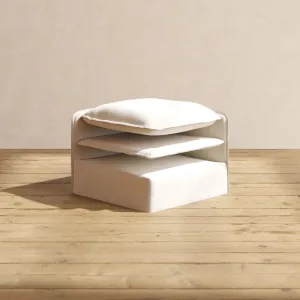 Elevate Comfort Layer Set for Armless Chair | Blended Weave in Flour