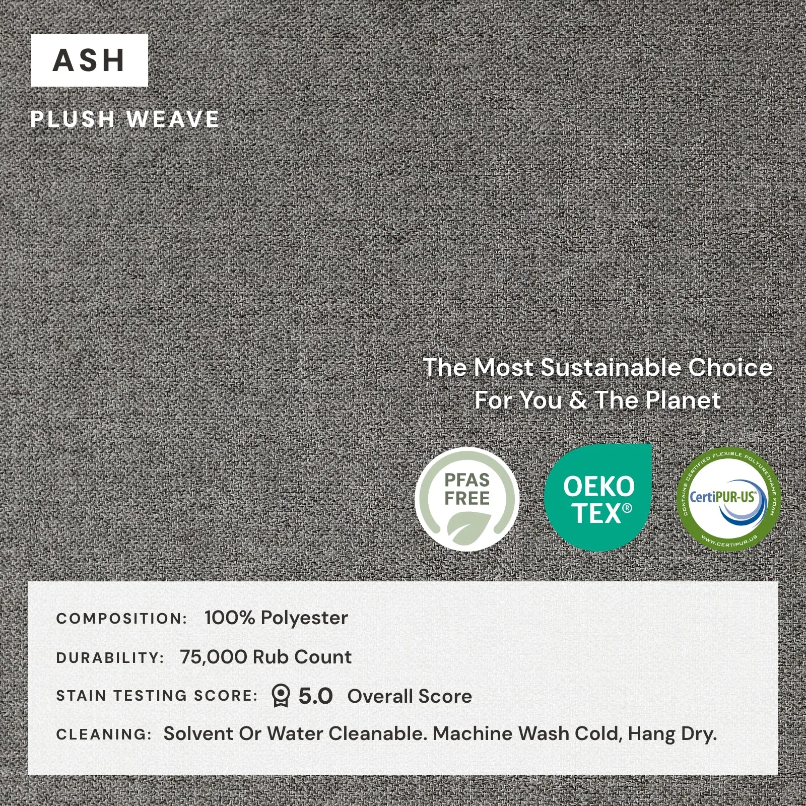 Elevate Comfort Layer Set for Armless Chair | Plush Weave in Ash