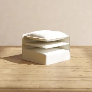 Elevate Comfort Layer Set for Armless Chair | Plush Weave in Eggshell