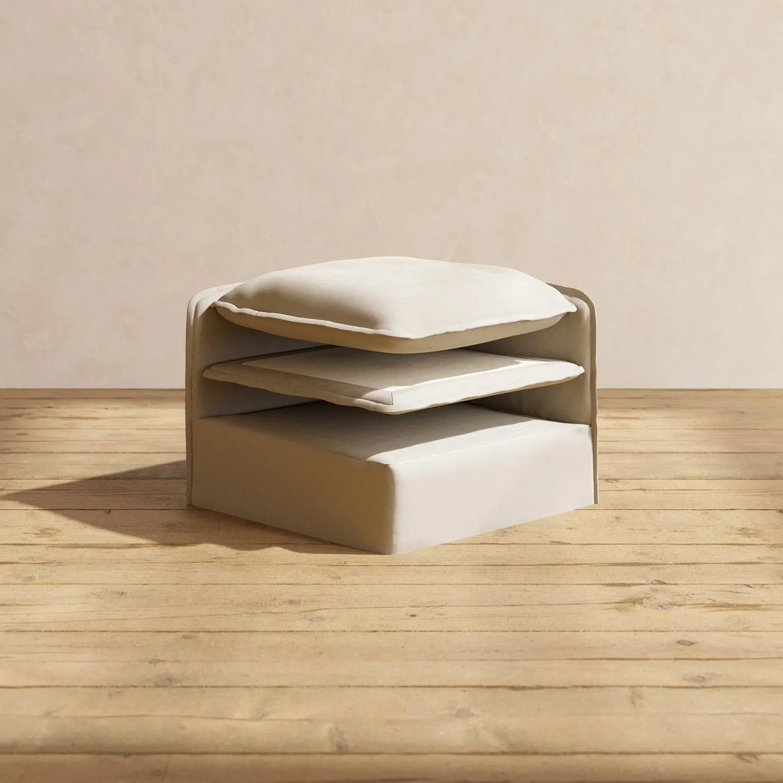 Elevate Comfort Layer Set for Chaise Armchair | Luxury Velvet in Dune