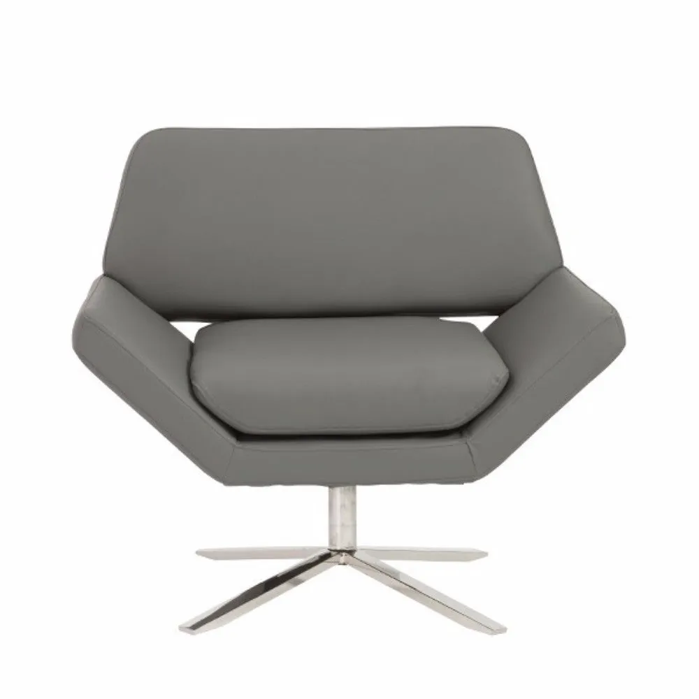 Ellis Lounge Chair GREY/STAINLESS STEEL