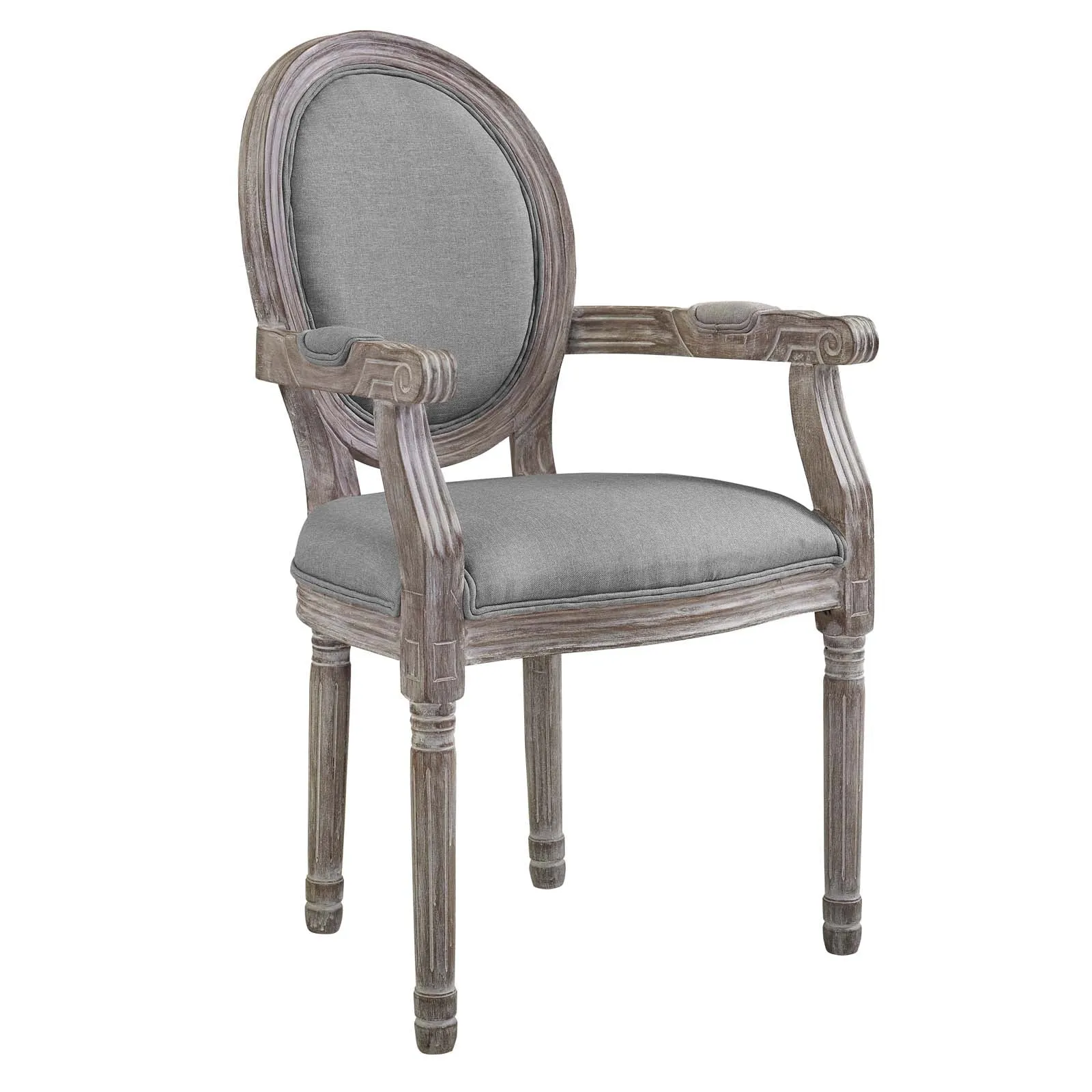 Emanate Dining Armchair Upholstered Fabric Set of 4 by Modway