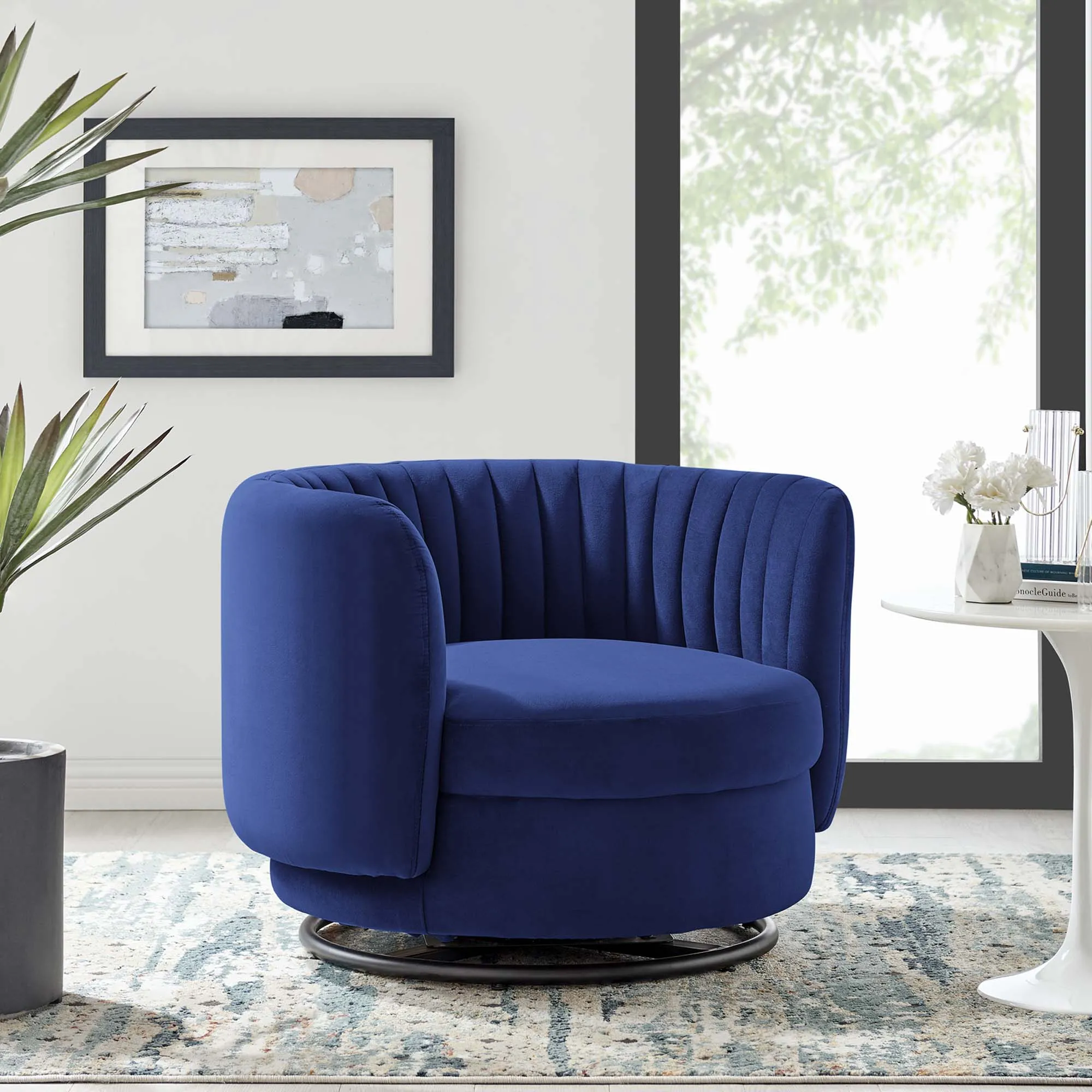Embrace Tufted Performance Velvet Performance Velvet Swivel Chair by Modway