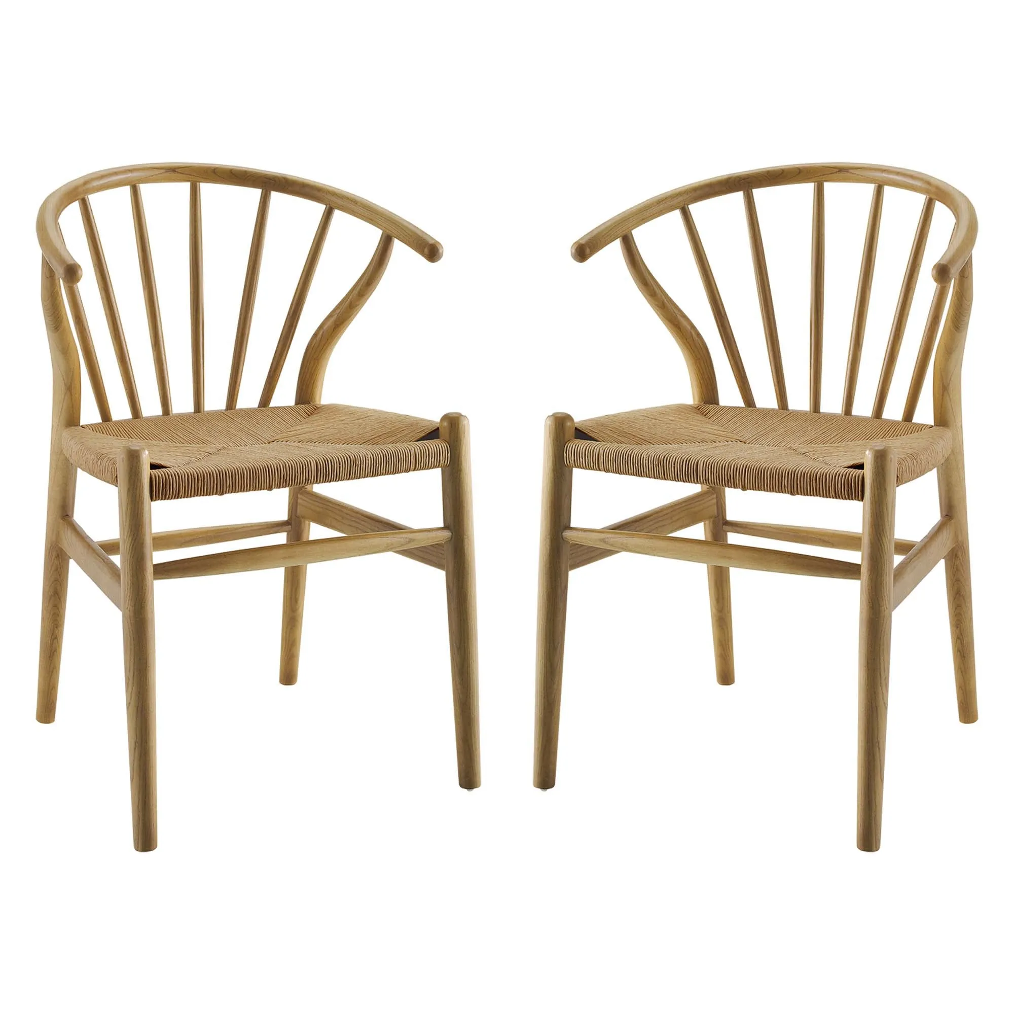 Flourish Spindle Wood Dining Side Chair Set of 2 by Modway