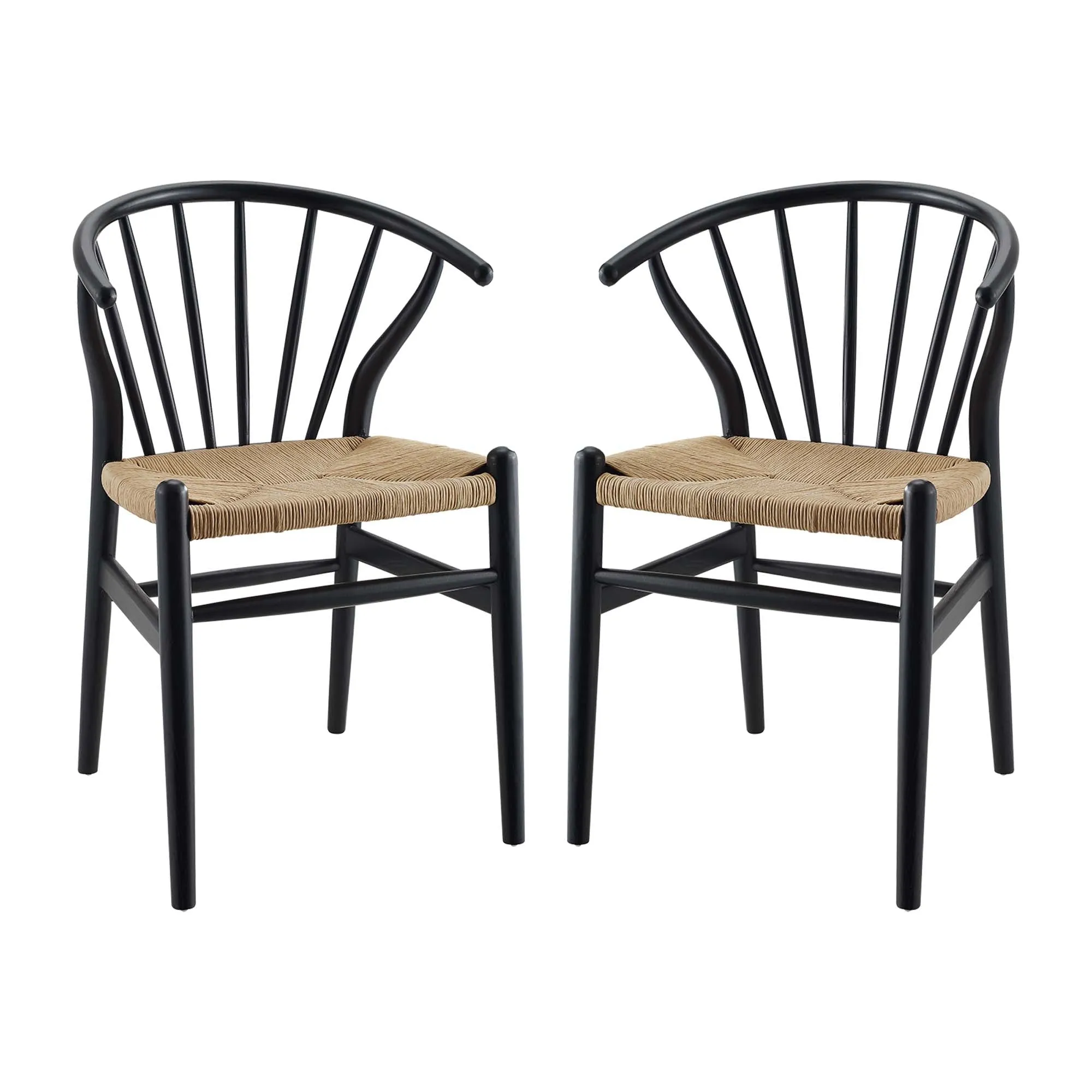 Flourish Spindle Wood Dining Side Chair Set of 2 by Modway