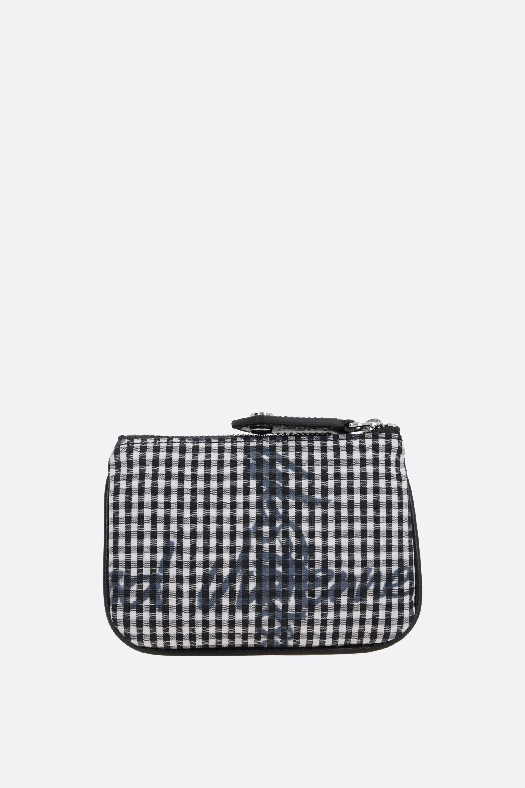 Gingham fabric coin purse