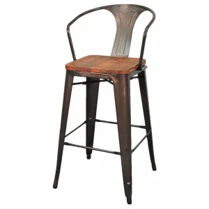 Grand Metal Bar Chair- Set of 4 GUNMETAL