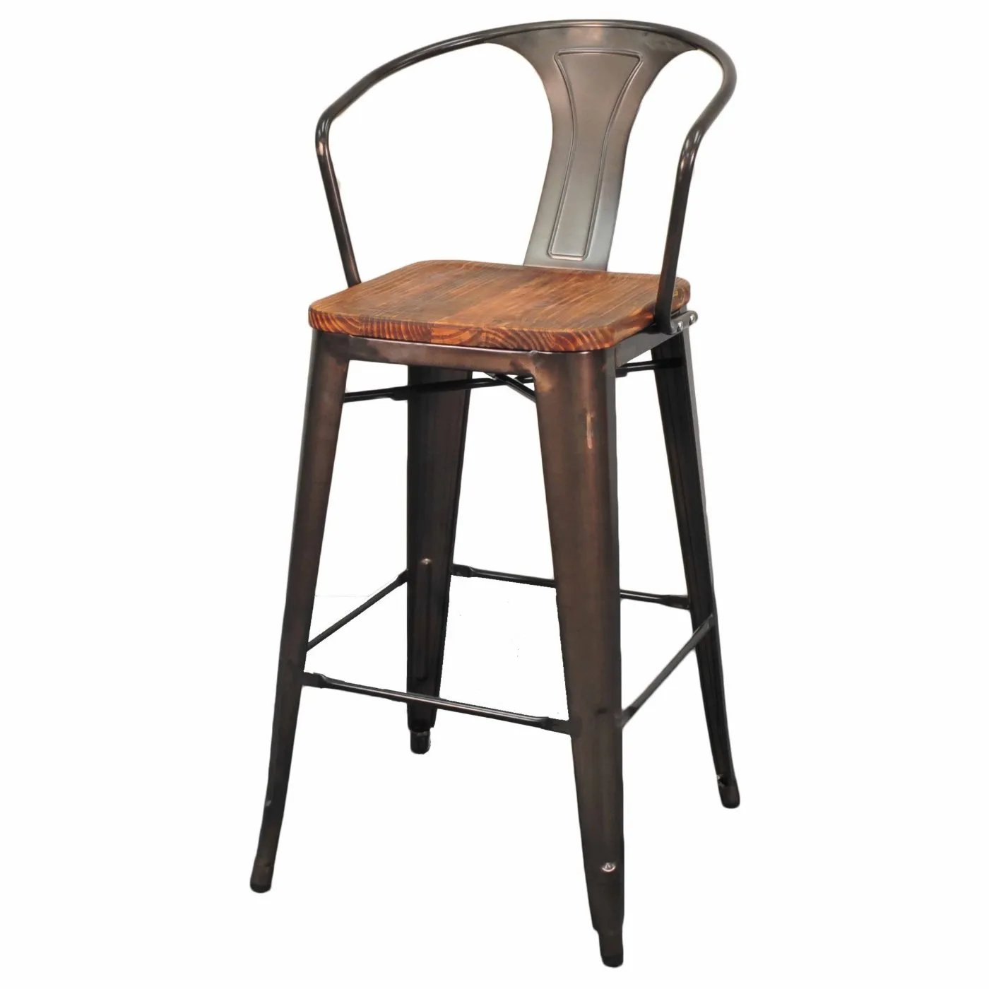 Grand Metal Bar Chair- Set of 4 GUNMETAL