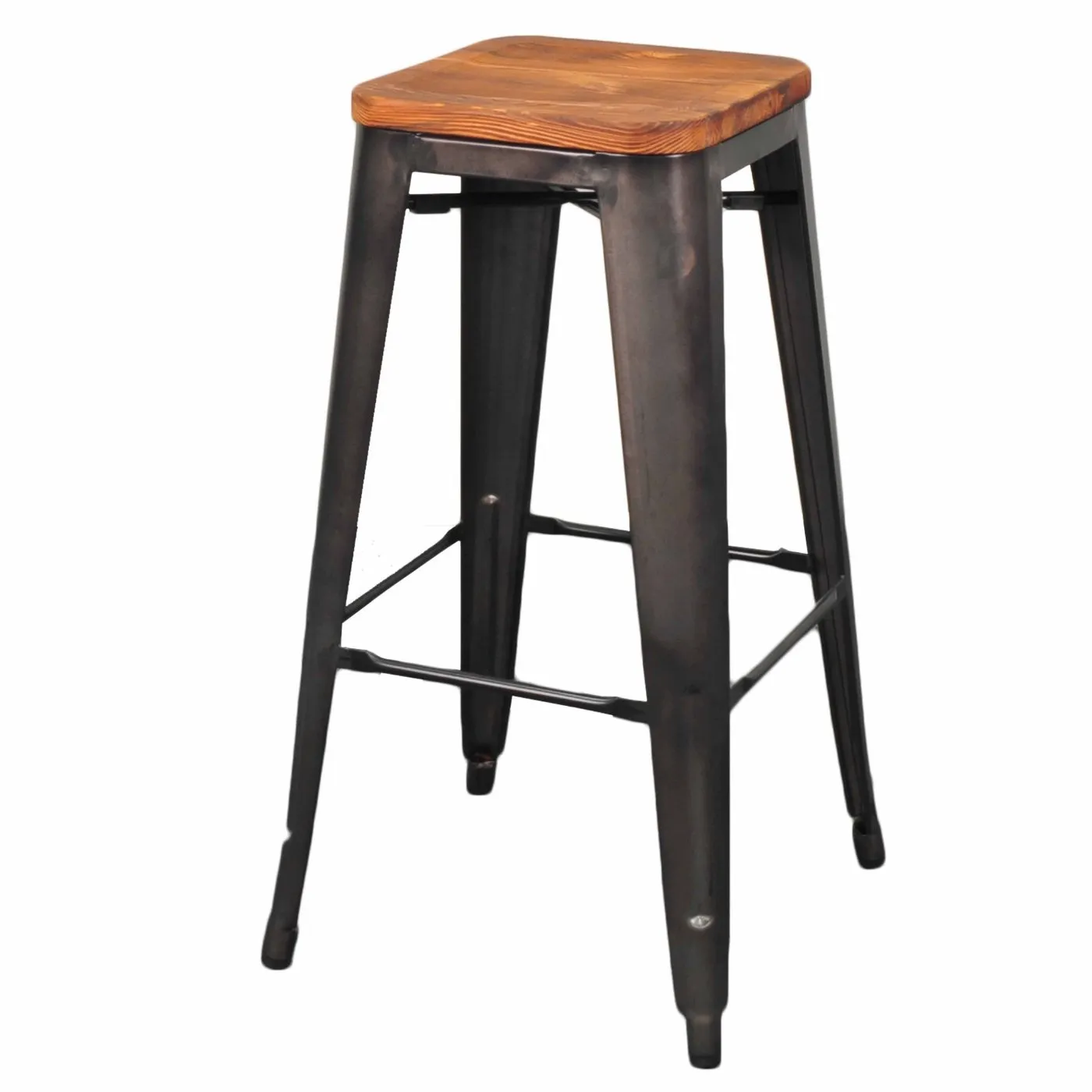 Grand Metal Bar Stool- Set of 4 GUNMETAL