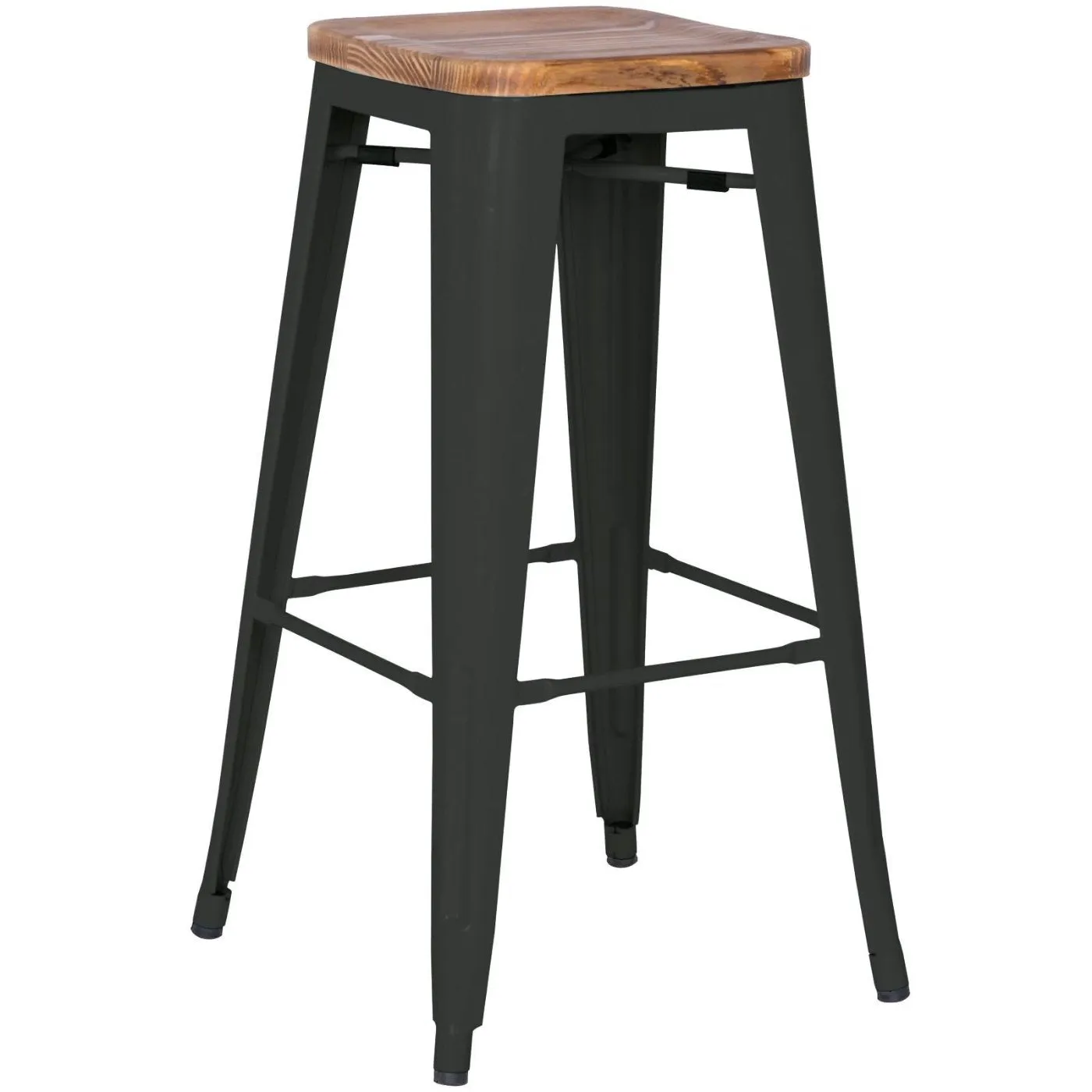 Grand Metal Counter Stool- Set of 4 BLACK