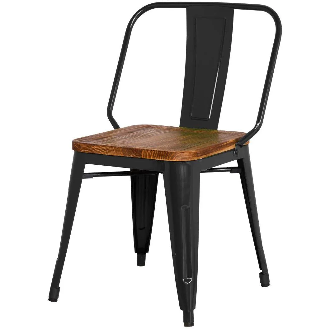 Grand Metal Side Chair- Set of 4 BLACK
