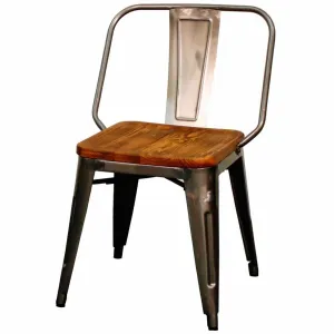 Grand Metal Side Chair- Set of 4 GUNMETAL