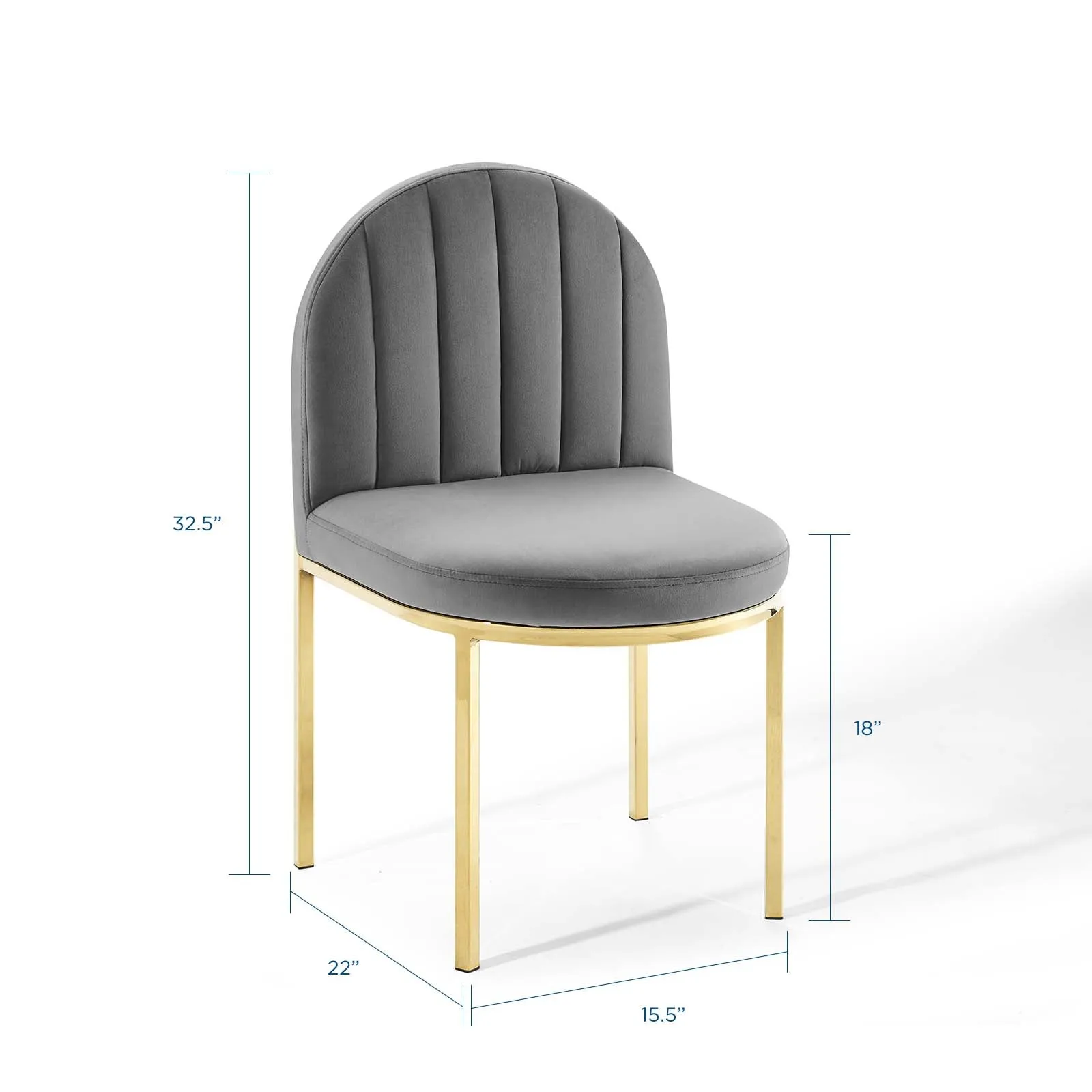 Isla Channel Tufted Performance Velvet Dining Side Chair by Modway