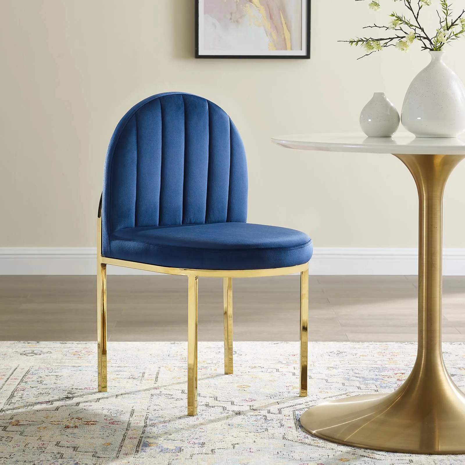 Isla Channel Tufted Performance Velvet Dining Side Chair by Modway