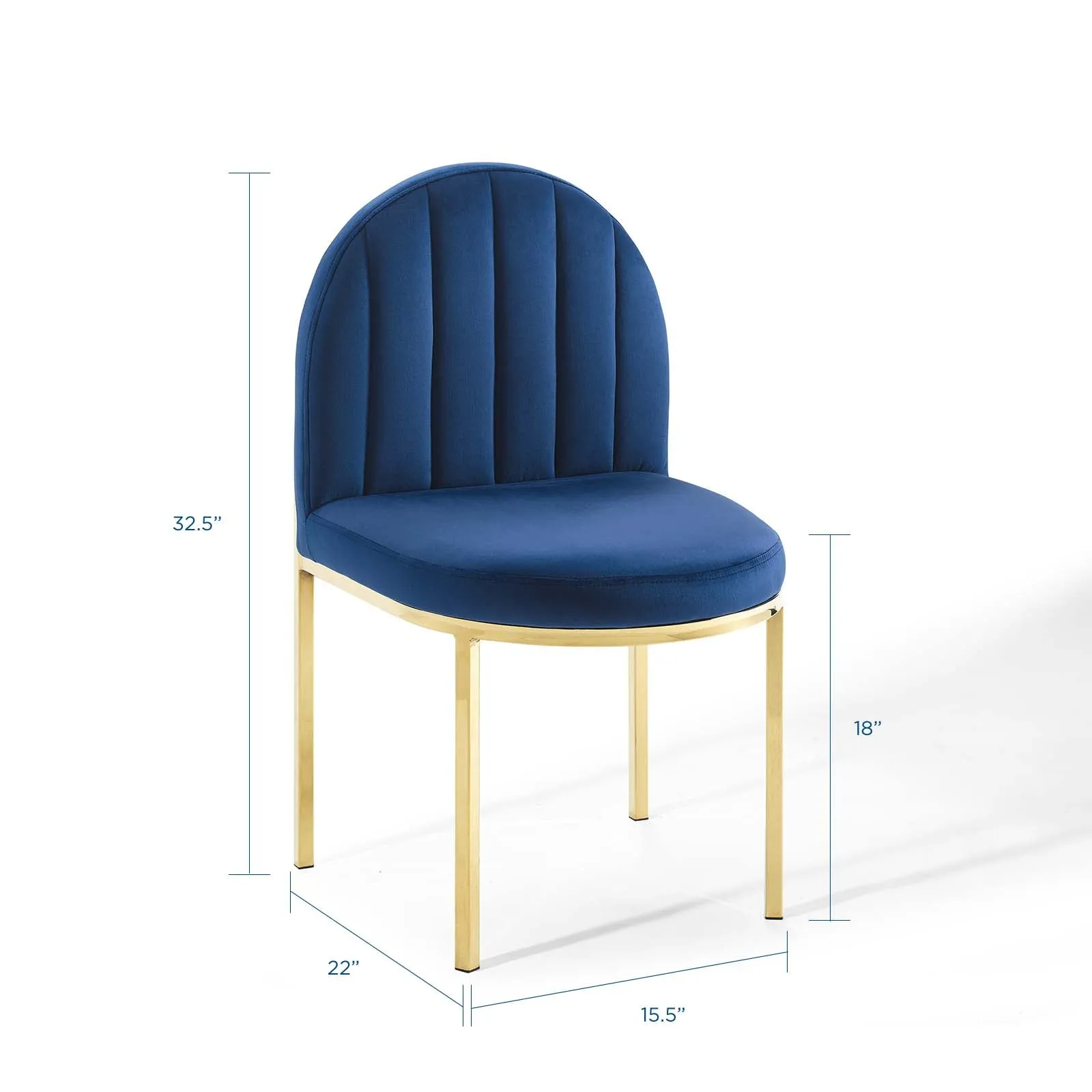 Isla Channel Tufted Performance Velvet Dining Side Chair by Modway
